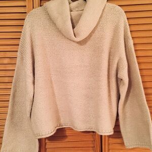 Tan Cowl Neck Sweater
